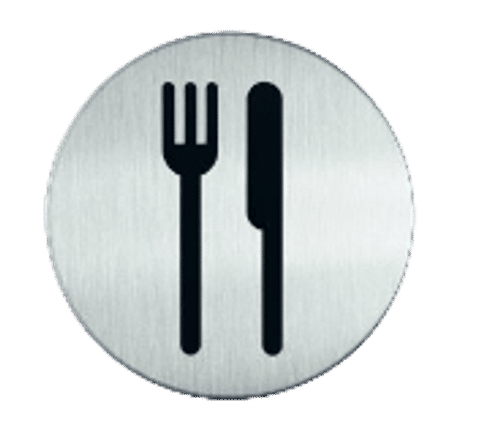 Pictogram Restaurant | Opdruk zwart | Lasertechniek | Zelfklevend