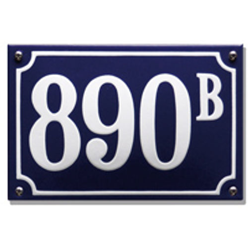Emaille huisnummerbord met kader
