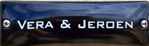 Klein emaille naamplaatje