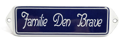 Geëmailleerde naambordjes model "OOR"