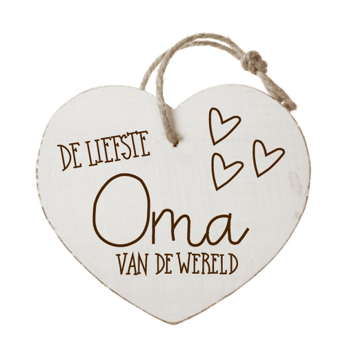 Houten hartenwens: De liefste oma