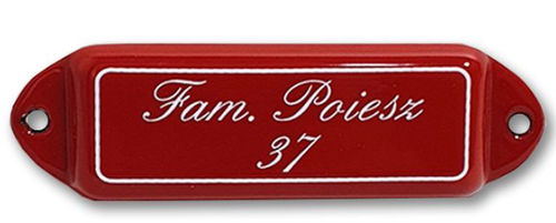 Goedkoop naamplaatje model "OOR"