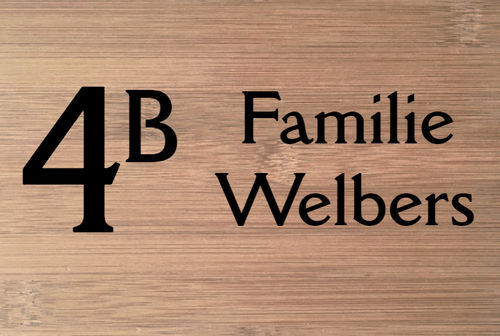 Bamboe houten naambord