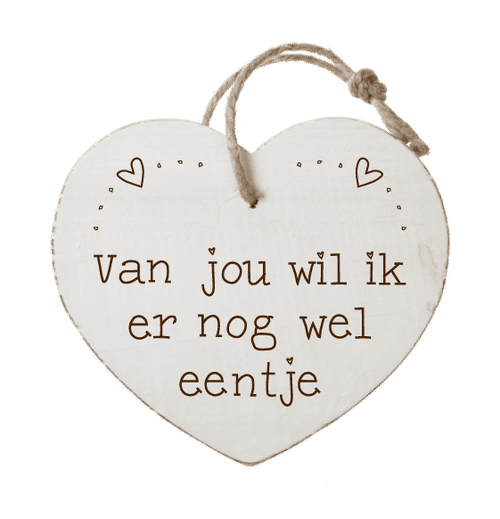 Houten hartenwens: Van jou wil ik...