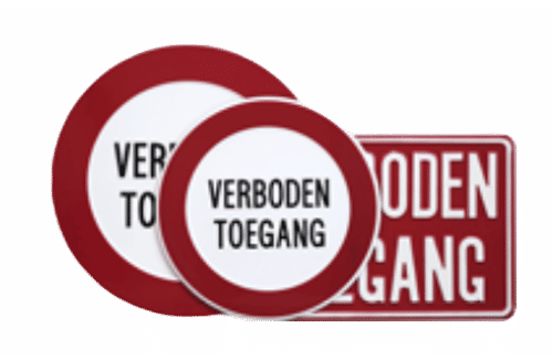 Verbodsborden Verboden Toegang | Geperst Aluminium | 4 Modellen