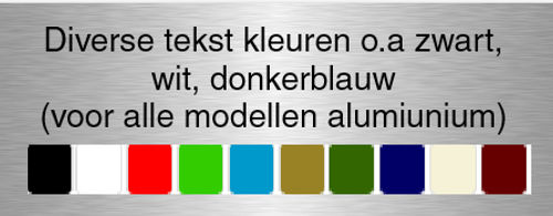 Aluminium deurnaamplaat