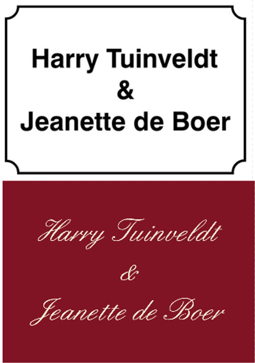 Emaille naamborden met eigen tekst