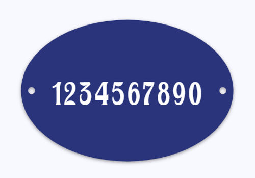 Geëmailleerd huisnummerbordje basis