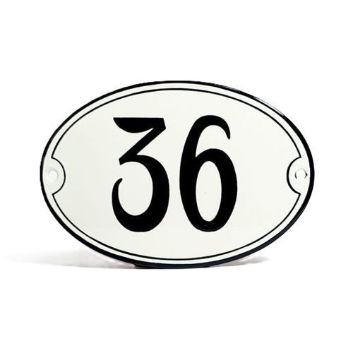 Ovale huisnummerbordjes