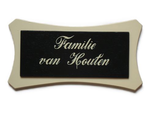 Naamplaat handgeschilderd hout