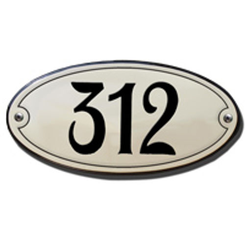 Geëmailleerd huisnummerbord