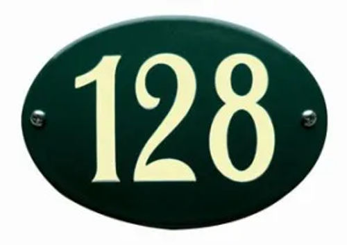 Geëmailleerd huisnummerbordje basis
