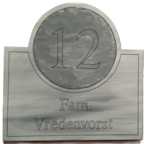 Houten naambord modern