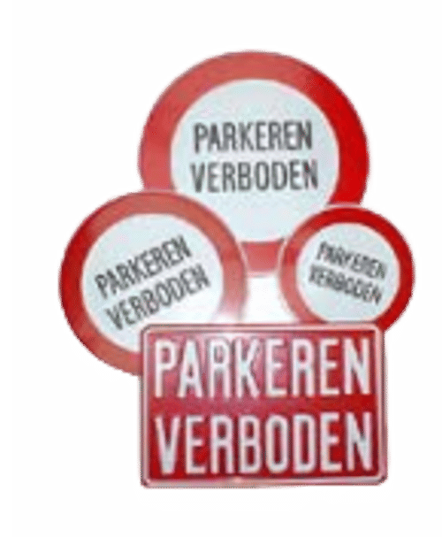 Verbodsborden Parkeren Verboden | Geperst Aluminium | 4 Modellen