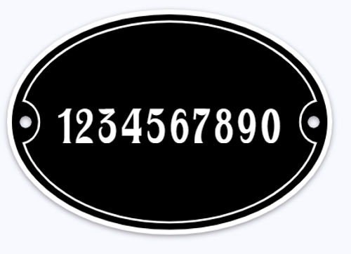 Ovale huisnummerbordjes