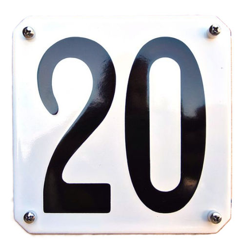 Emaille huisnummer model Den Haag