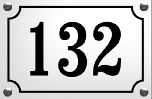 Emaille huisnummers met kader