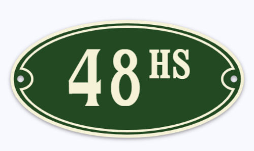 Geëmailleerd huisnummerbordje