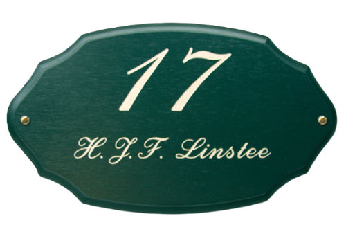 Houten deurbord