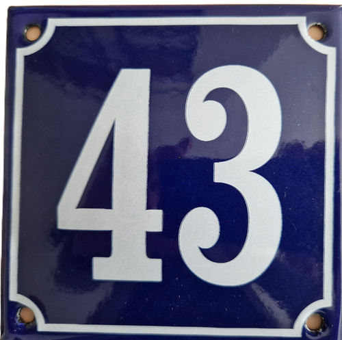 Goedkoop emaille huisnummer Blauw