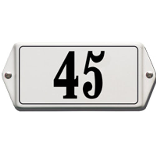 Huisnummerbord geëmailleerd Oor