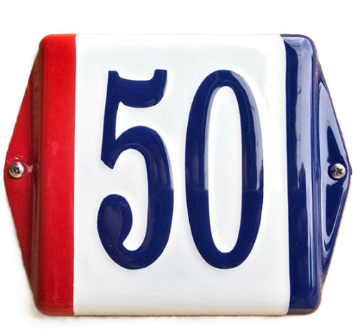 Emaille huisnummer Model Baarle Nassau