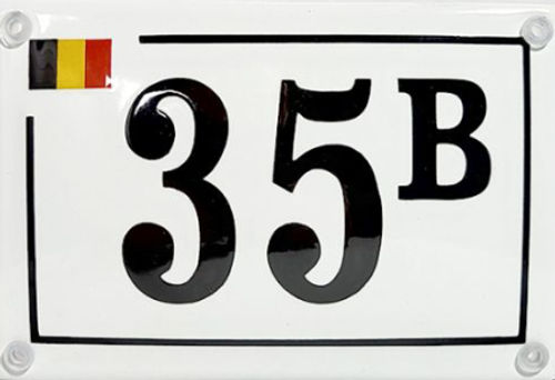 Emaille huisnummer Model Baarle Hertog