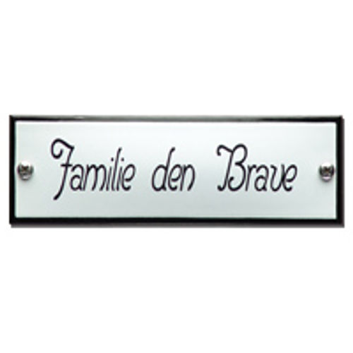 Klein emaille naambordje