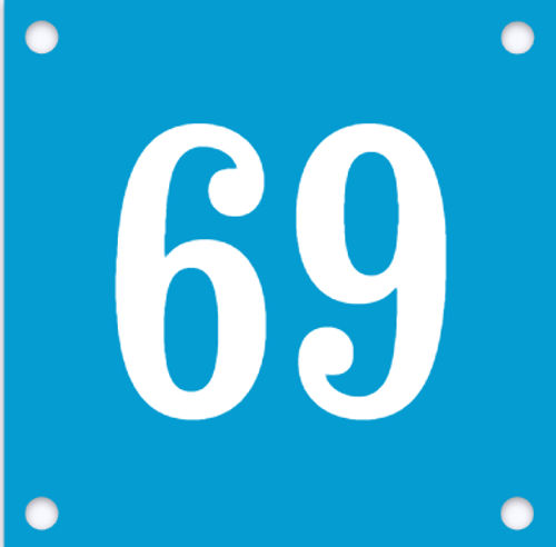 Geëmailleerd huisnummer