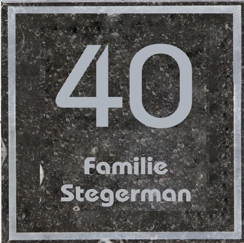 Goedkoop vierkant Belgisch hardsteen naamplaten