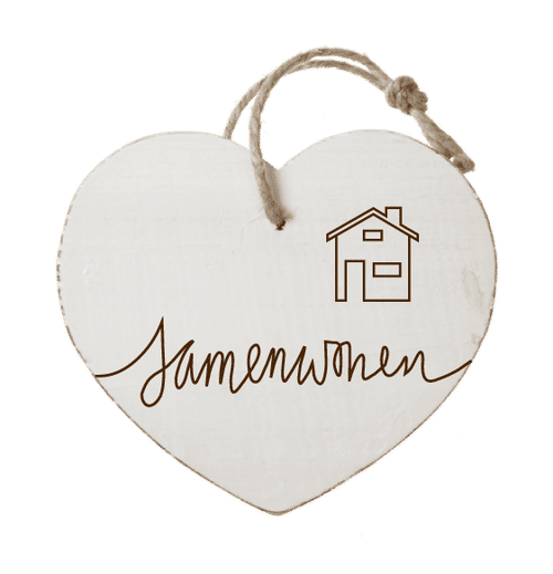 Houten hartenwens: Samenwonen