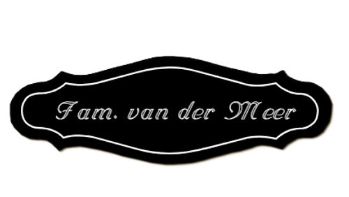 Voordeurbordje kunststof