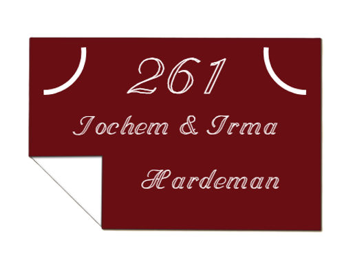 Budget naambord kunststof