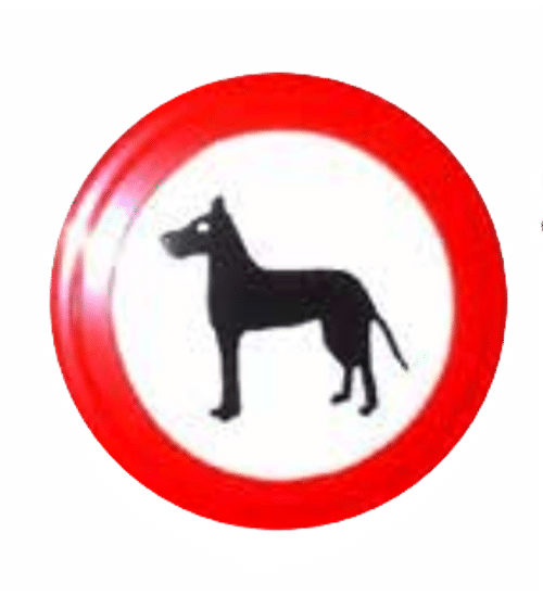Rond Verbodsbord Verboden voor Honden | Geperst Aluminium