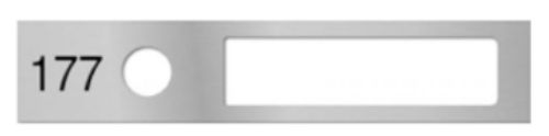 Naamplaathouder voor verwisselbaar naambordje Zilver Aluminium