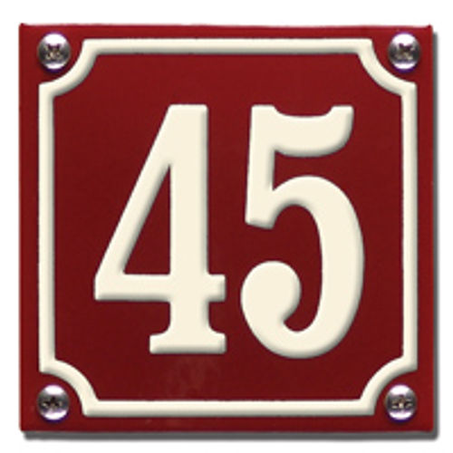 Emaille huisnummerbord met kader