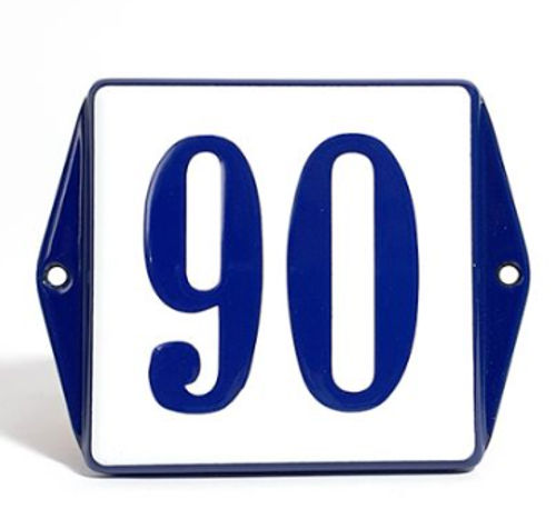 Emaille huisnummerbord Oor