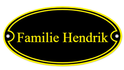 Klein emaille naamplaatje