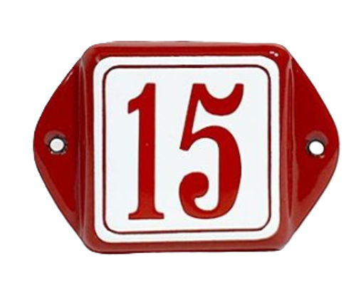 Klein huisnummer emaille