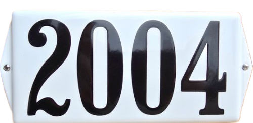 Huisnummer geëmailleerd Oor model
