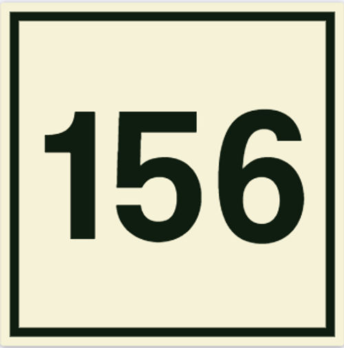 Emaille huisnummer Bloomingdale