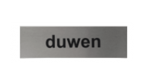 Zelfklevend Aluminium deurbordje | Tekst Duwen