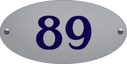 Huisnummer ovaal