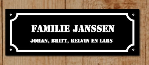 Goedkoop klassiek naambordje