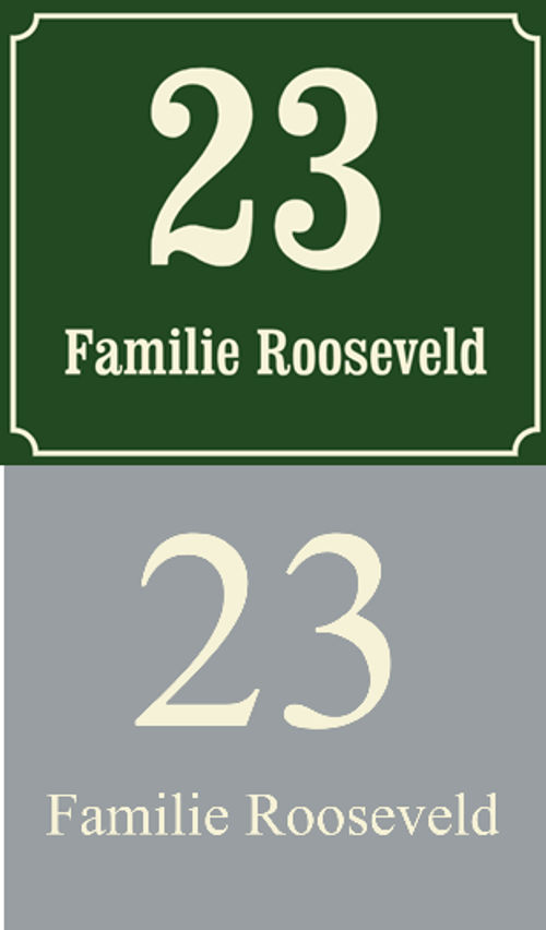 Naamplaten met eigen tekst