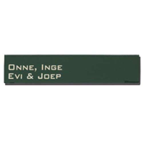 Emaille naambordje Model Robina met blinde sluiting
