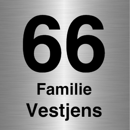 Vierkant RVS naambord