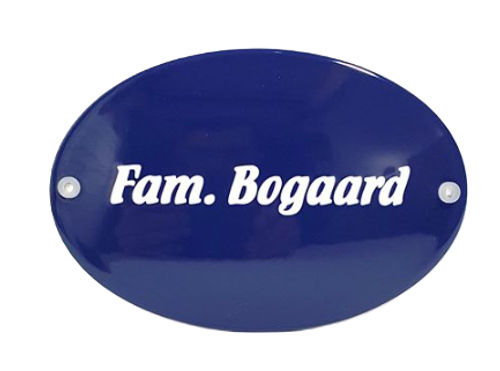 Klein emaille naamplaatje