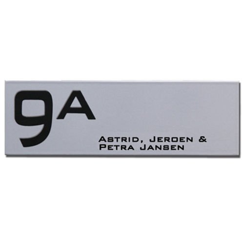 Modern emaille naamplaat met blinde bevestiging