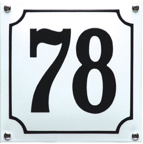 Geëmailleerd huisnummerbord met kader